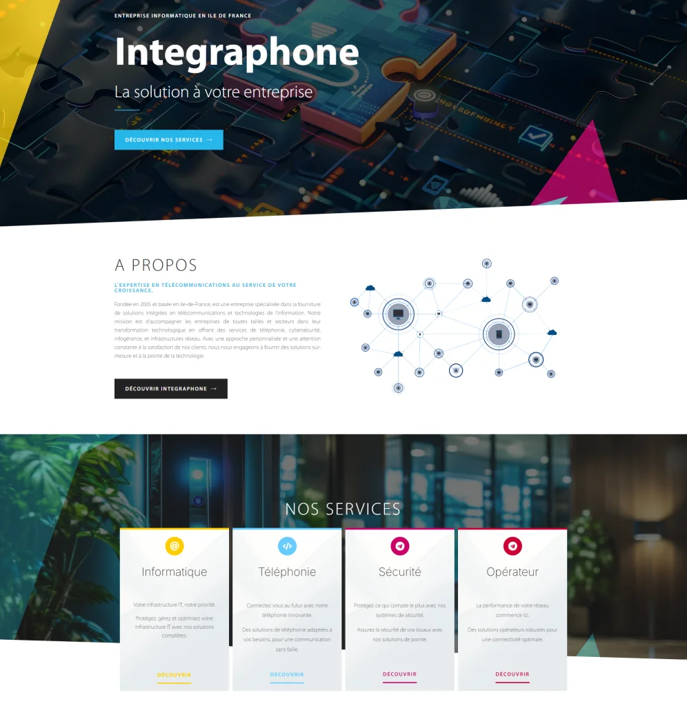 Lancement nouveau site internet Integraphone navigation moderne responsive