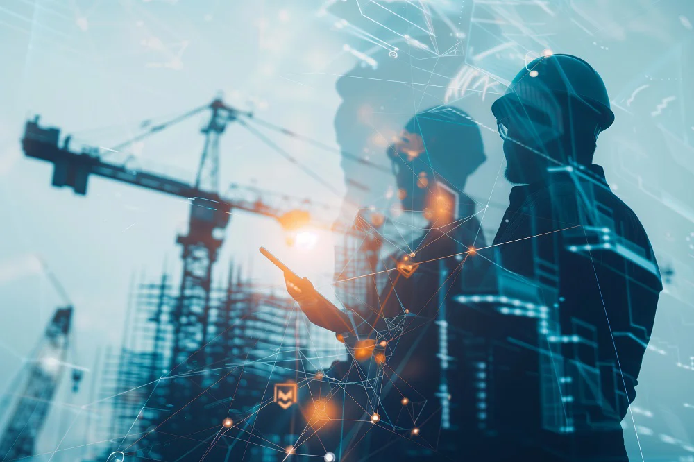 Illustration ingénierie infrastructure réseau informatique pour entreprises