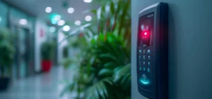 système de contrôle d’accès pour entreprise avec lecteur de badge sécurisé