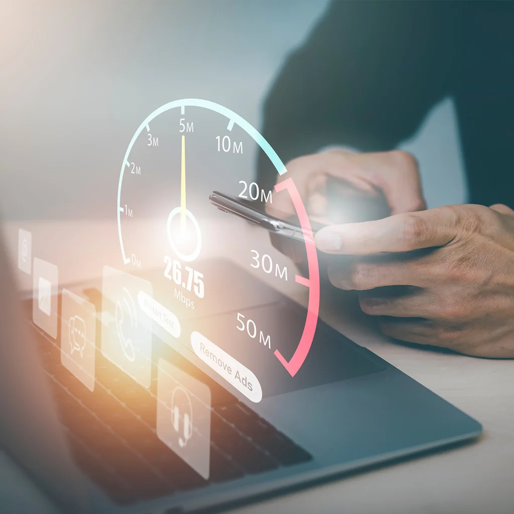 infrastructure installation fibre optique entreprise avec équipements réseau pro